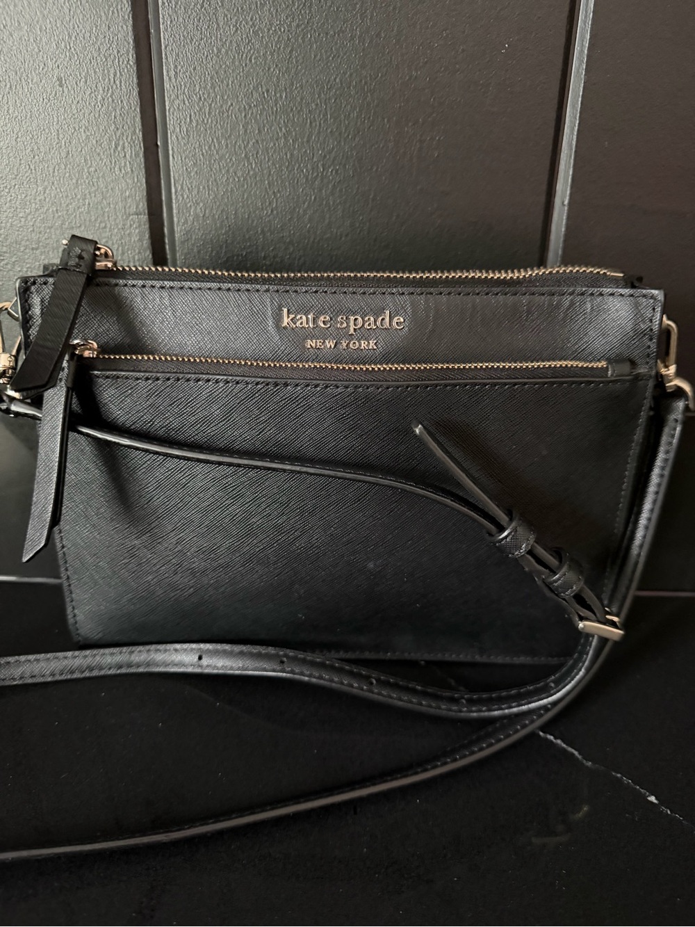 Kate Spade New York Black Crossbody Zip Pocket Bag